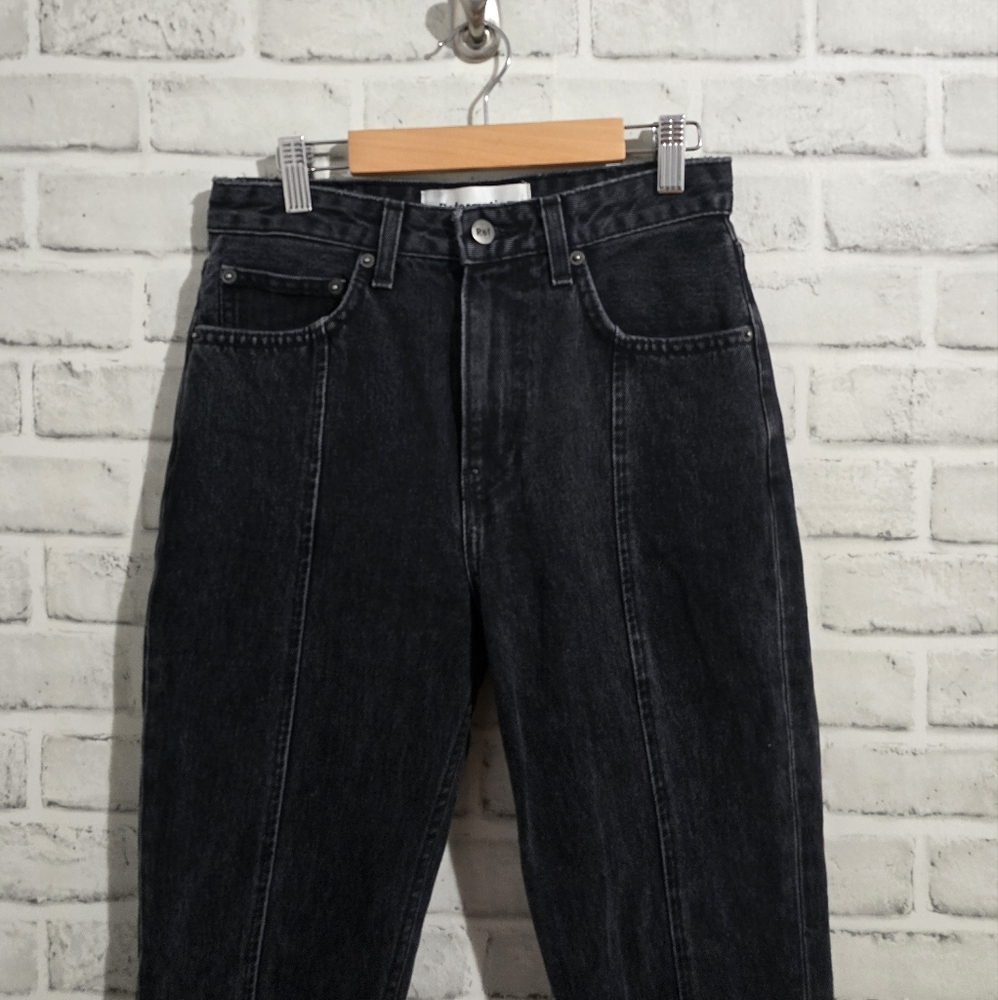 Reformation Seamed Jeans Black‎ size 25 - Picture 4 of 11